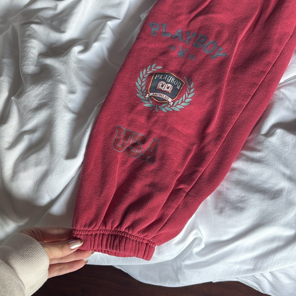Playboy red joggers (S) - Picture 2 of 4